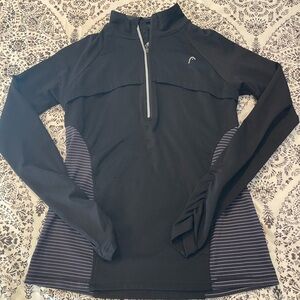 Head Black and Gray Quarter-Zip Coldgear Pullover